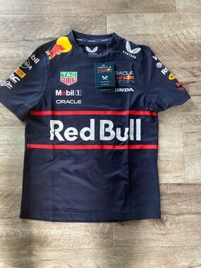 Red Bull Racing Kids Navy Blue Jersey - Red Accent